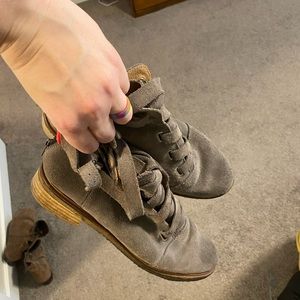 Free People grey suede boots